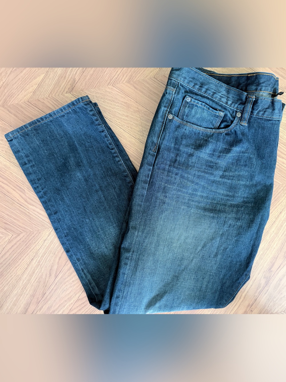 GAP Men's Dark Blue Relaxed Denim Jeans